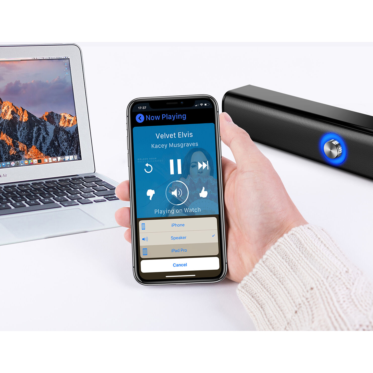 Adesso XTREAMS6 Bluetooth multimedia soundbar with dual speakers for desktop audio — view 5