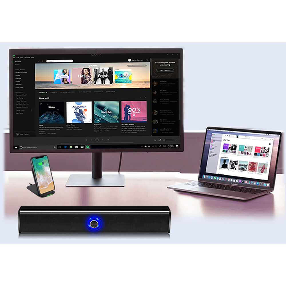 Adesso XTREAMS6 Bluetooth multimedia soundbar with dual speakers for desktop audio — view 7