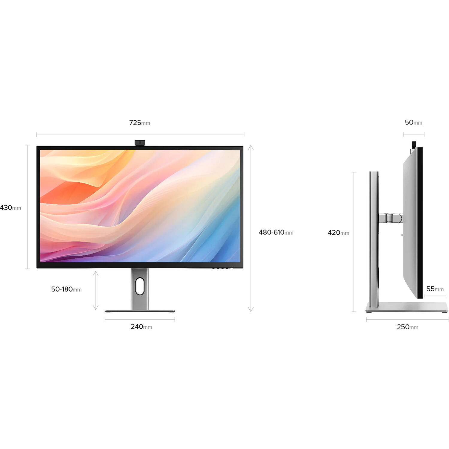 ALOGIC CLARITY PRO MAX 32-inch 4K UHD monitor with integrated webcam and 65W USB-C power delivery — view 15