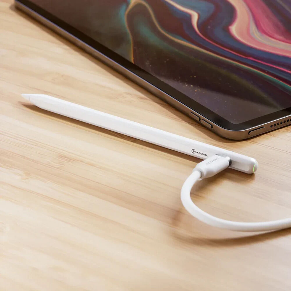 ALOGIC iPad stylus pen with wireless charging in pink for supported iPads — view 2