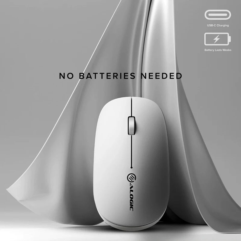 ECHELON BLUETOOTH USB-C RECHARGEABLE 4 KEYS MOUSE-WHITE — view 4