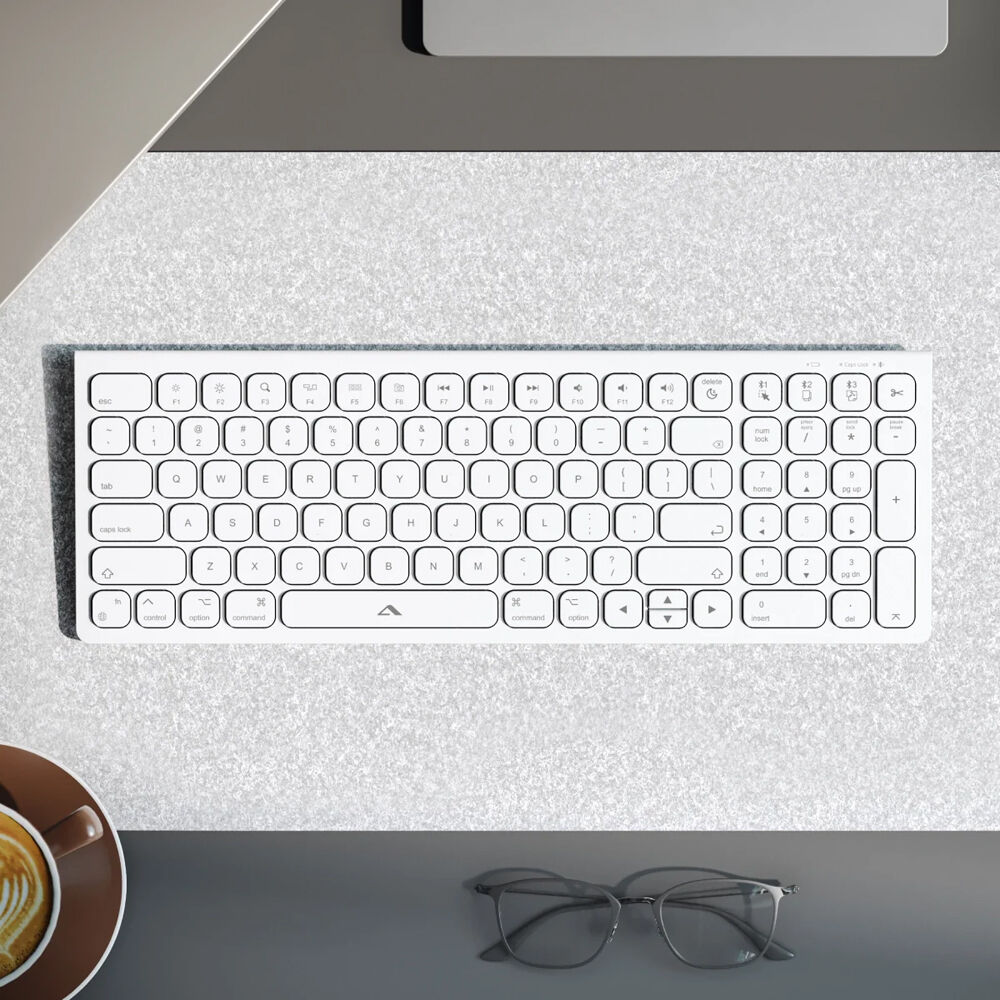 ALOGIC ECHELON COMPACT USB-C RECHARGEABLE BLUETOOTH KEYBOARD FOR MAC (WHITE), US — view 4