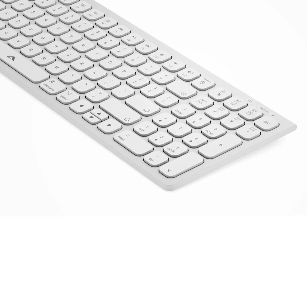 ALOGIC Echelon compact white Bluetooth keyboard and mouse set for Mac with USB-C rechargeability — view 3