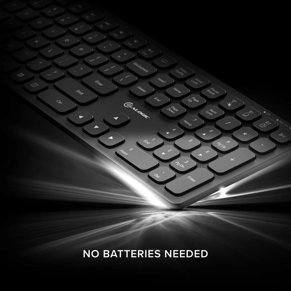 ECHELON USB-C RECHARGEABLE BLUETOOTH FULL SIZE KEYBOARD FOR US WIN (BLACK) + MOU — view 3