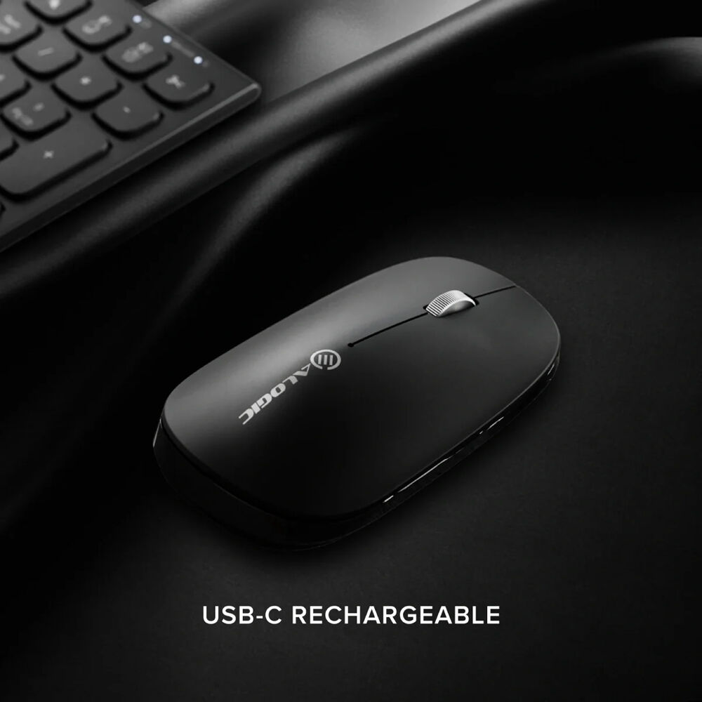 ECHELON USB-C RECHARGEABLE BLUETOOTH FULL SIZE KEYBOARD FOR US WIN (BLACK) + MOU — view 4
