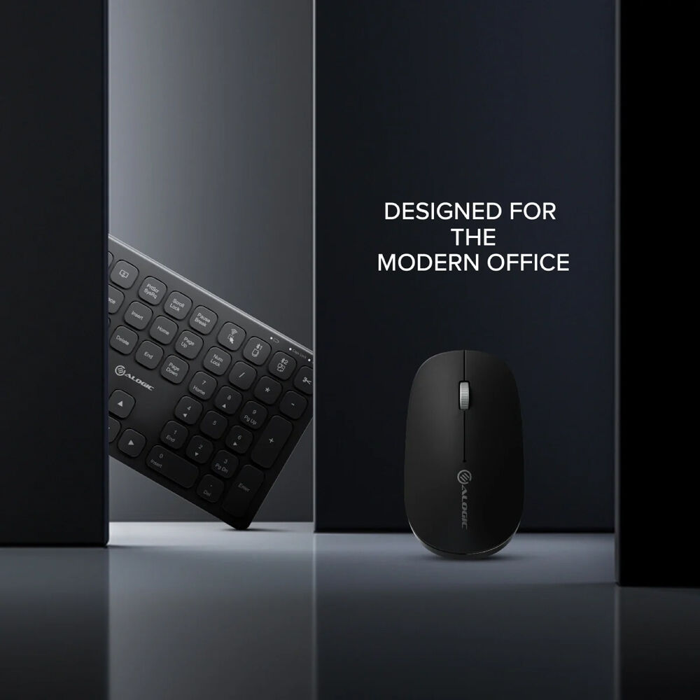 ECHELON USB-C RECHARGEABLE BLUETOOTH FULL SIZE KEYBOARD FOR US WIN (BLACK) + MOU — view 5