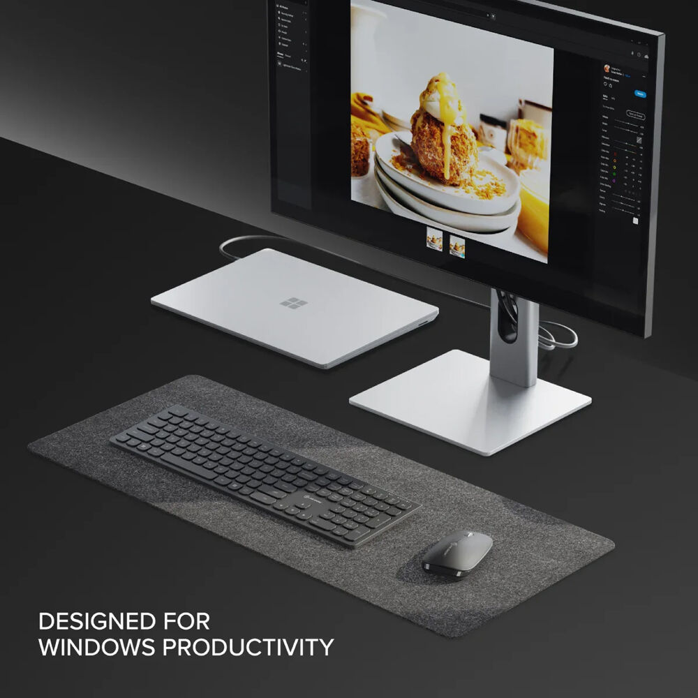 ECHELON USB-C RECHARGEABLE BLUETOOTH FULL SIZE KEYBOARD FOR US WIN (BLACK) + MOU — view 6