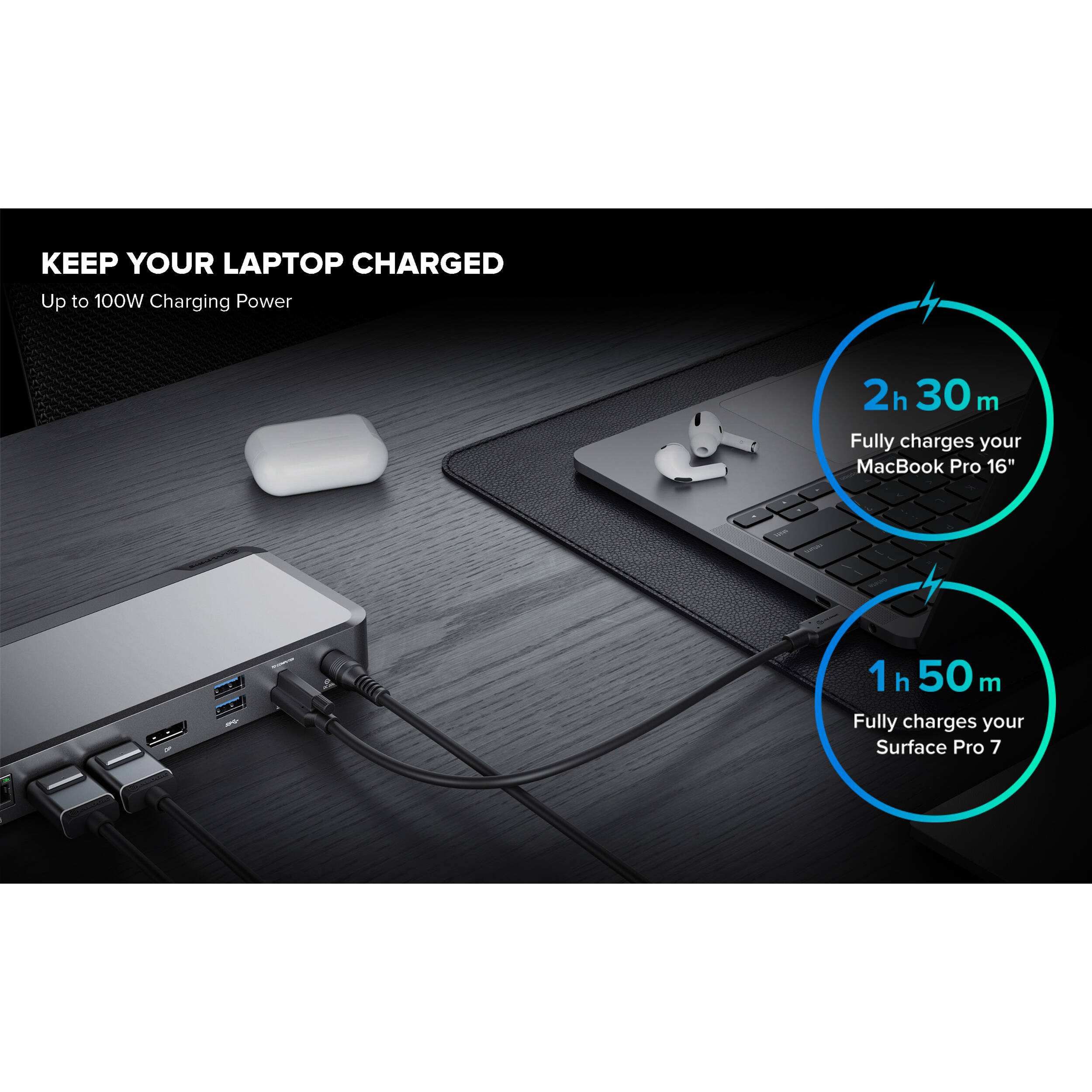 ALOGIC UNIVERSAL DUAL 4K DOCKING STATION WITH 100W POWER DELIVERY PRIME DX2 DOCK — view 21