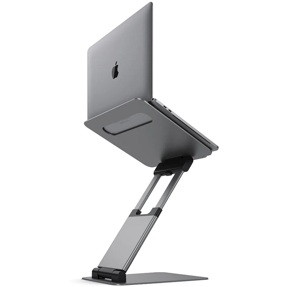 ALOGIC ElitePlus adjustable laptop riser in Space Grey with aluminum construction — view 5