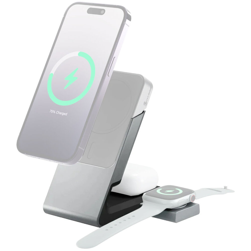 Alogic Matrix 3-in-1 Magnetic Charging Dock with Apple Watch Charger - Black, US