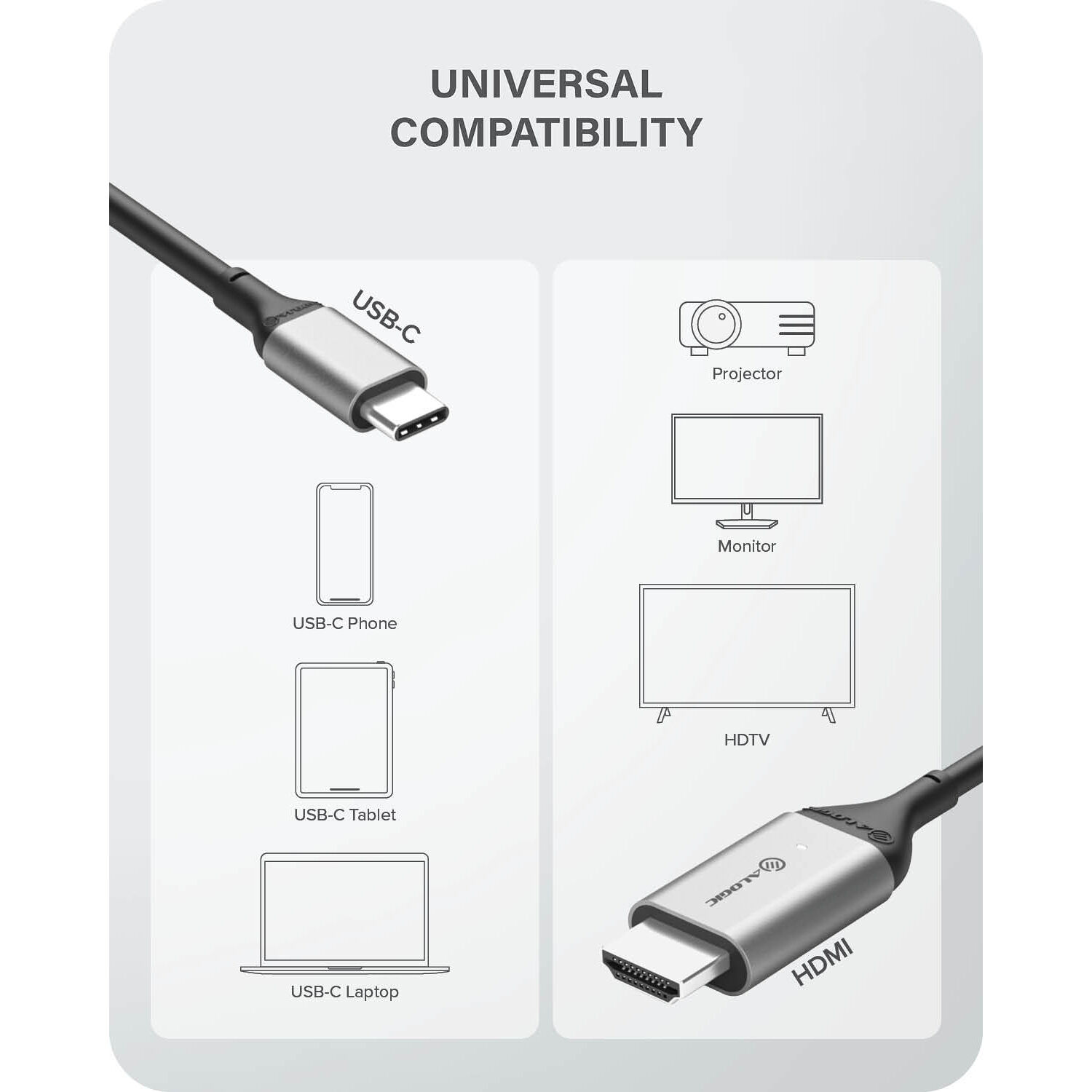 ALOGIC 2M ULTRA USB-C (MALE) TO HDMI (MALE) CABLE - 4K @60HZ — view 12