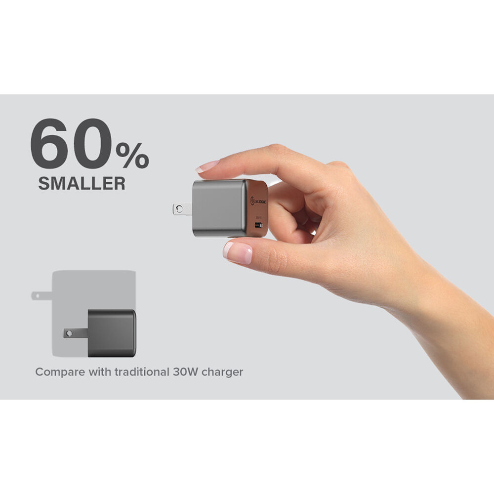 ALOGIC 30W GaN USB-C wall charger, US version, compact single-port design — view 12
