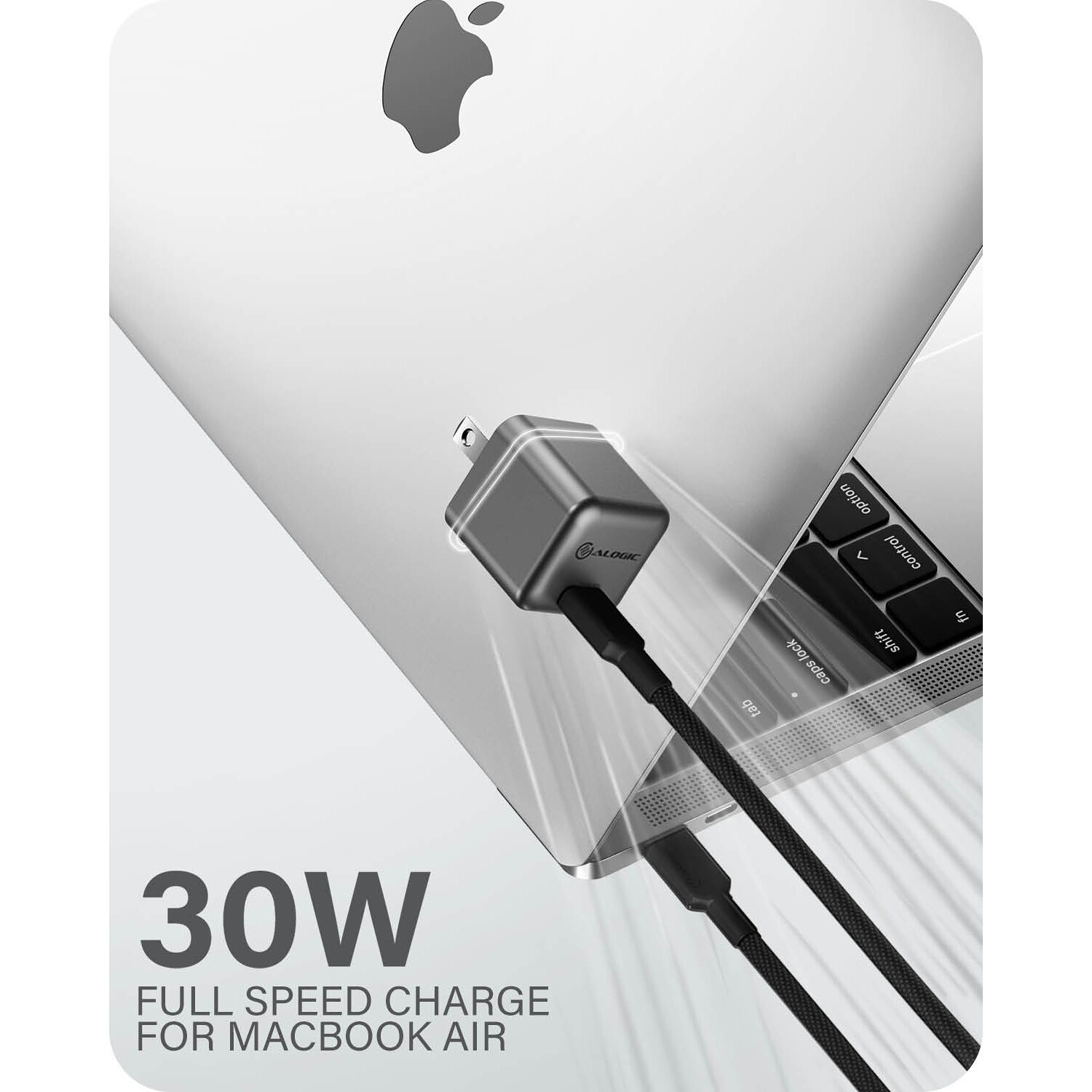 ALOGIC 30W GaN USB-C wall charger, US version, compact single-port design — view 14