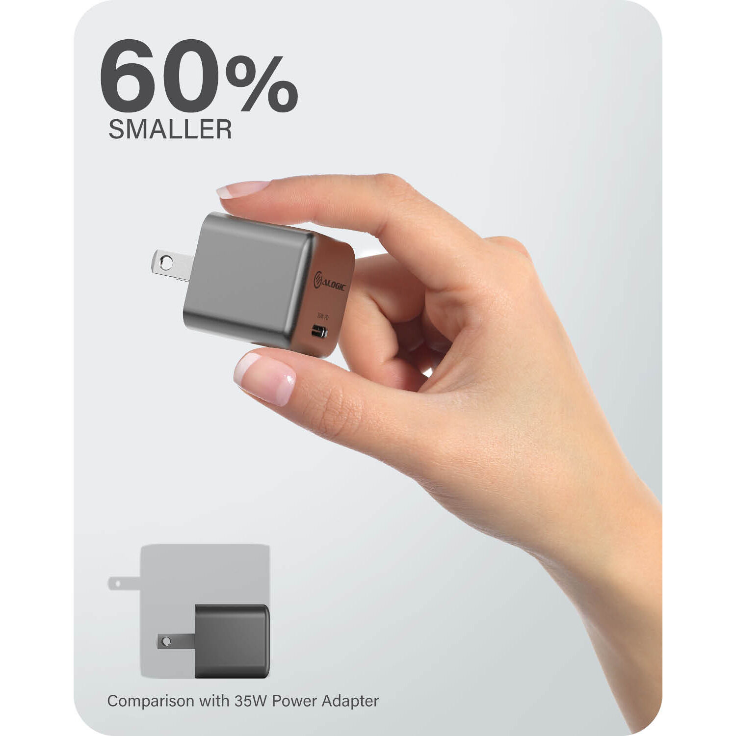 ALOGIC 30W GaN USB-C wall charger, US version, compact single-port design — view 15