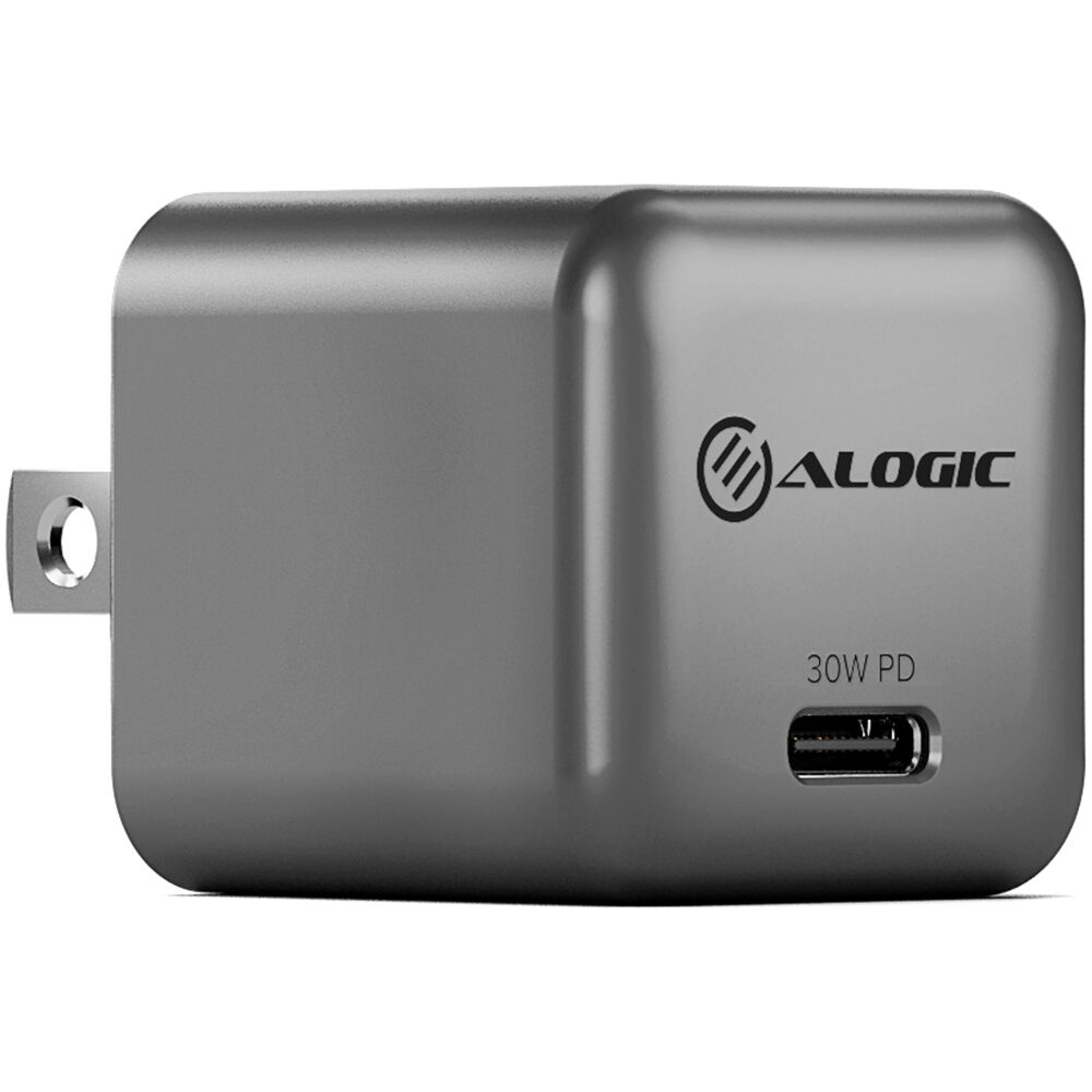 ALOGIC 30W GaN USB-C wall charger, US version, compact single-port design — view 3