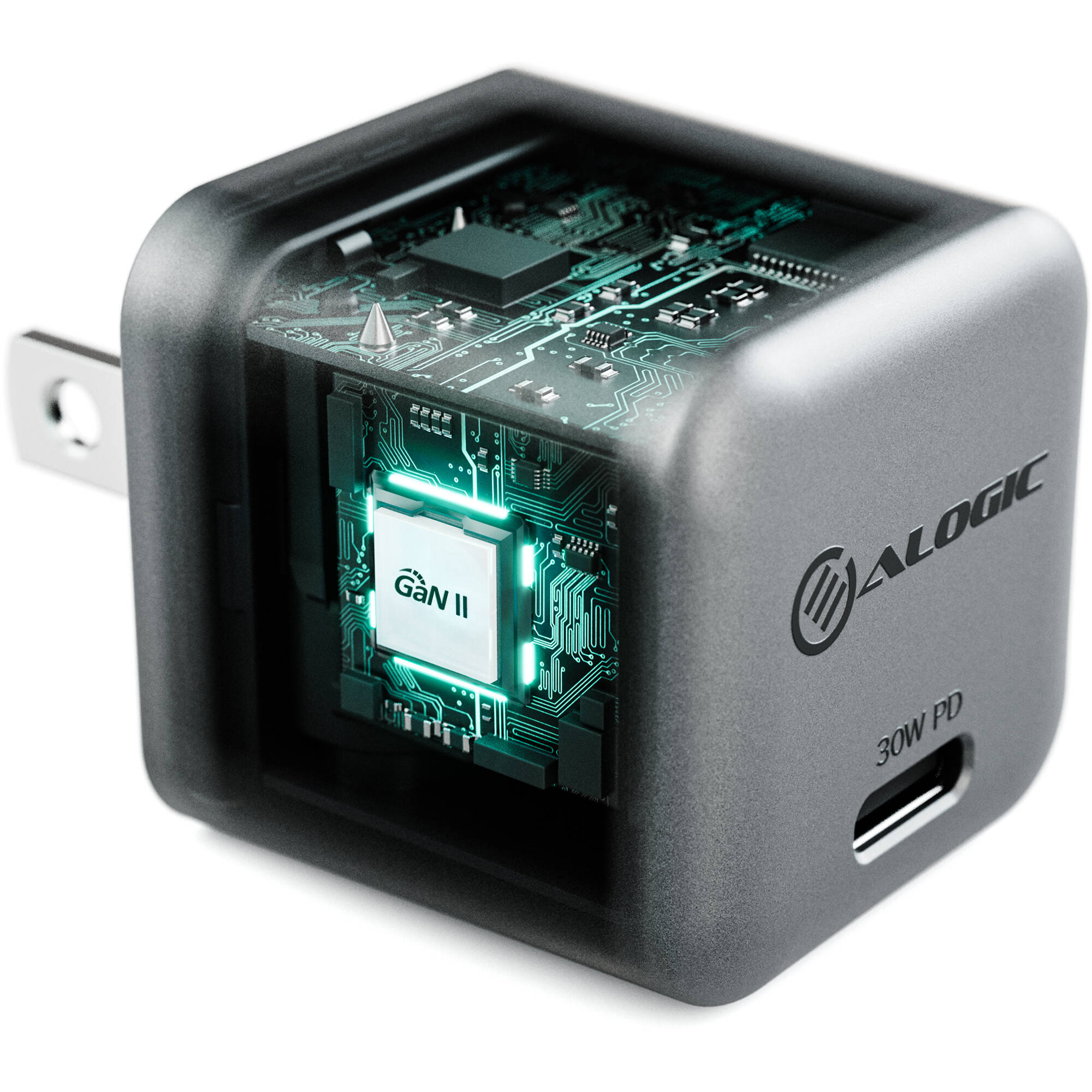 ALOGIC 30W GaN USB-C wall charger, US version, compact single-port design — view 9