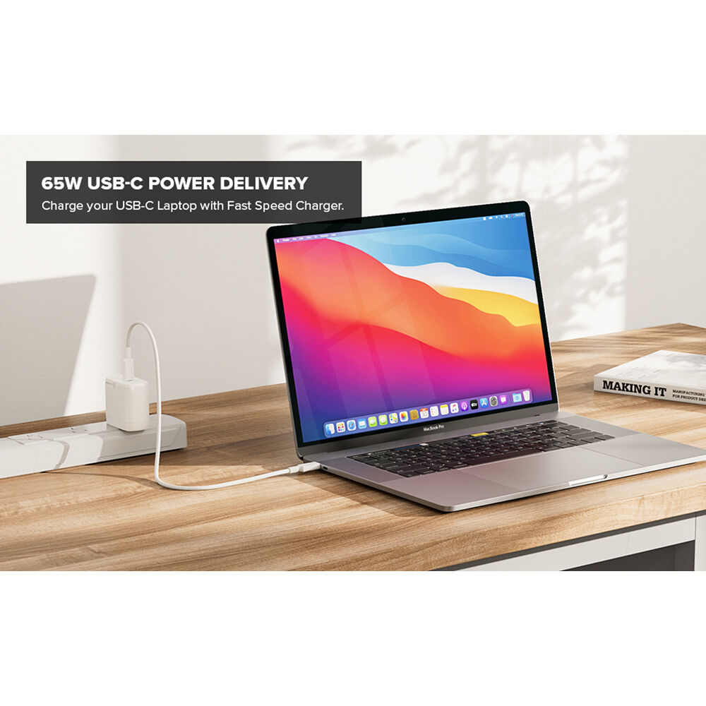 ALOGIC 65 W GaN charger with included 2 m USB-C charging cable — view 11