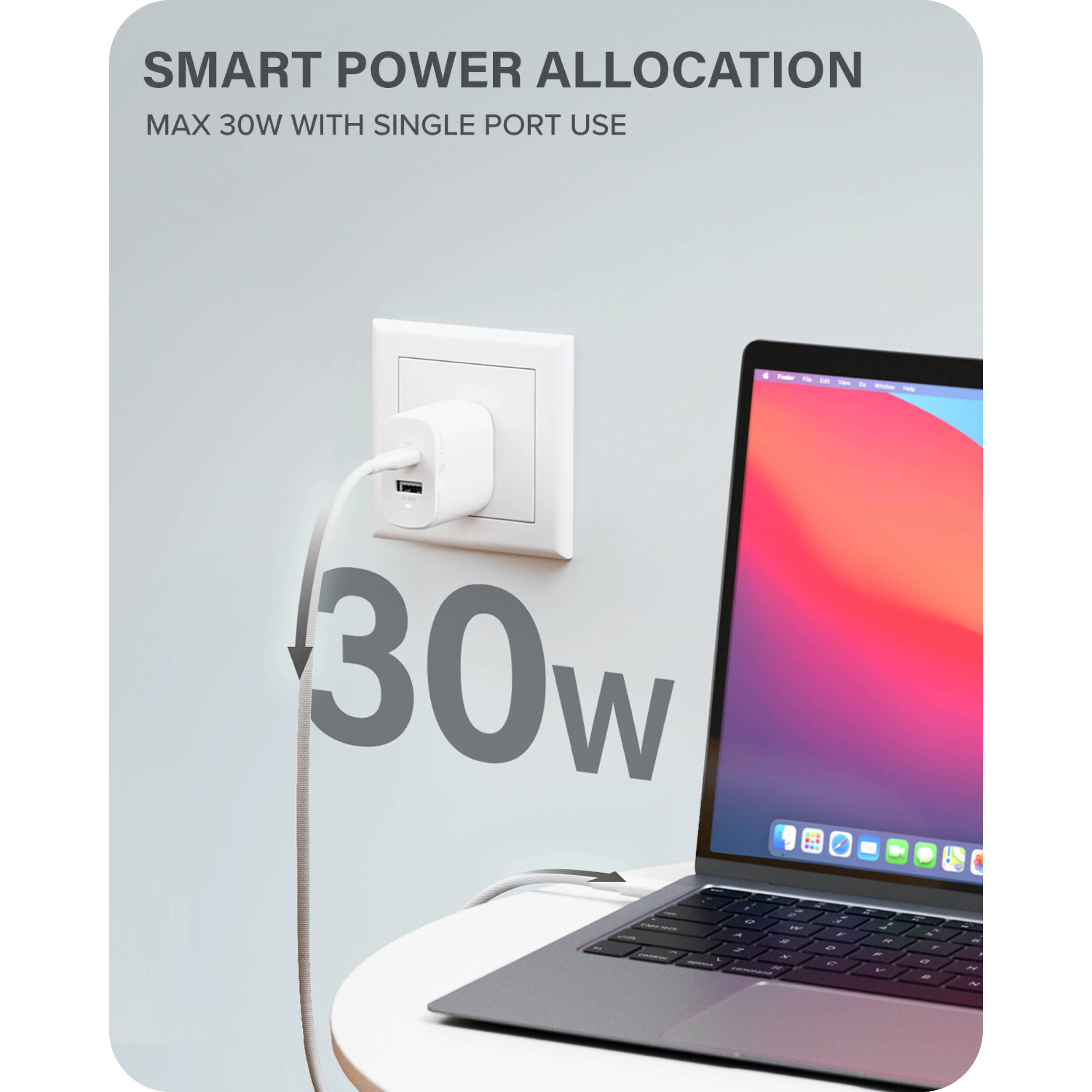 ALOGIC 2X32 Rapid Power 32W GaN wall charger with dual USB-C ports — view 13