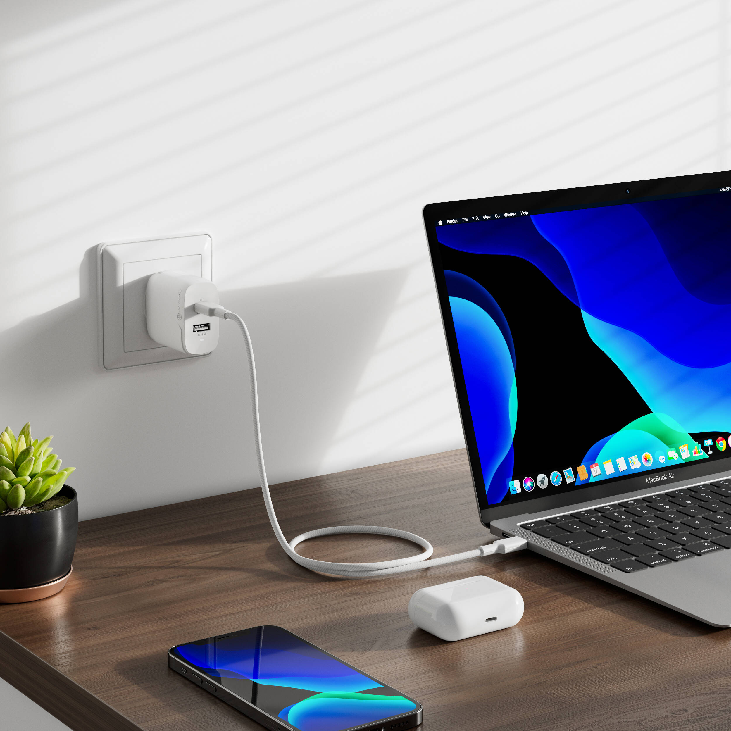 ALOGIC 2X32 Rapid Power 32W GaN wall charger with dual USB-C ports — view 24