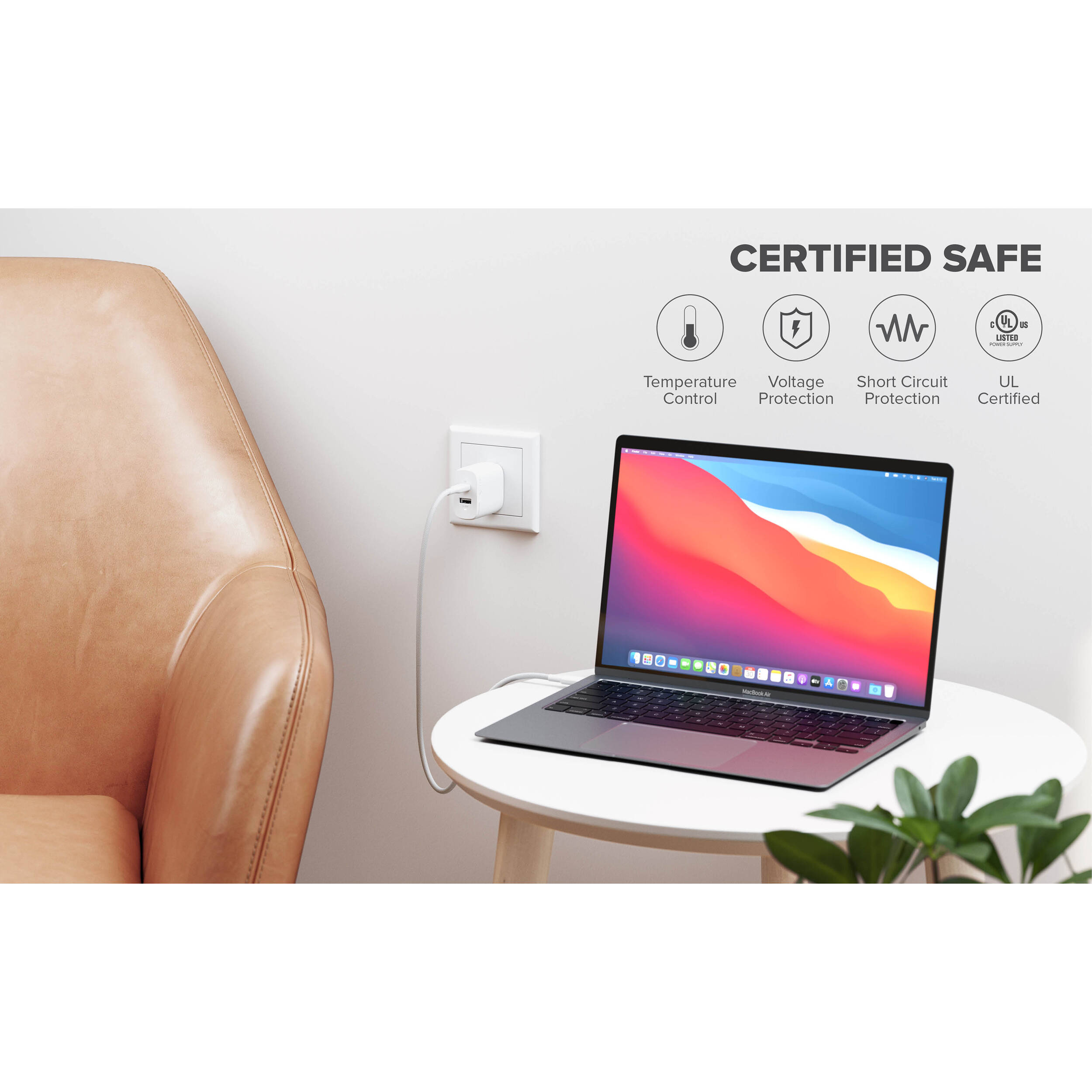 ALOGIC 2X32 Rapid Power 32W GaN wall charger with dual USB-C ports — view 5