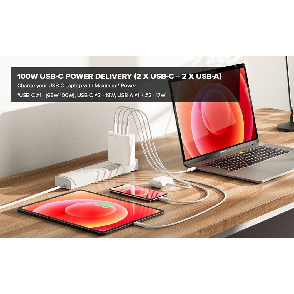 ALOGIC 4X100 Rapid Power 4-port 100 W GaN charger with USB-C charging — view 13