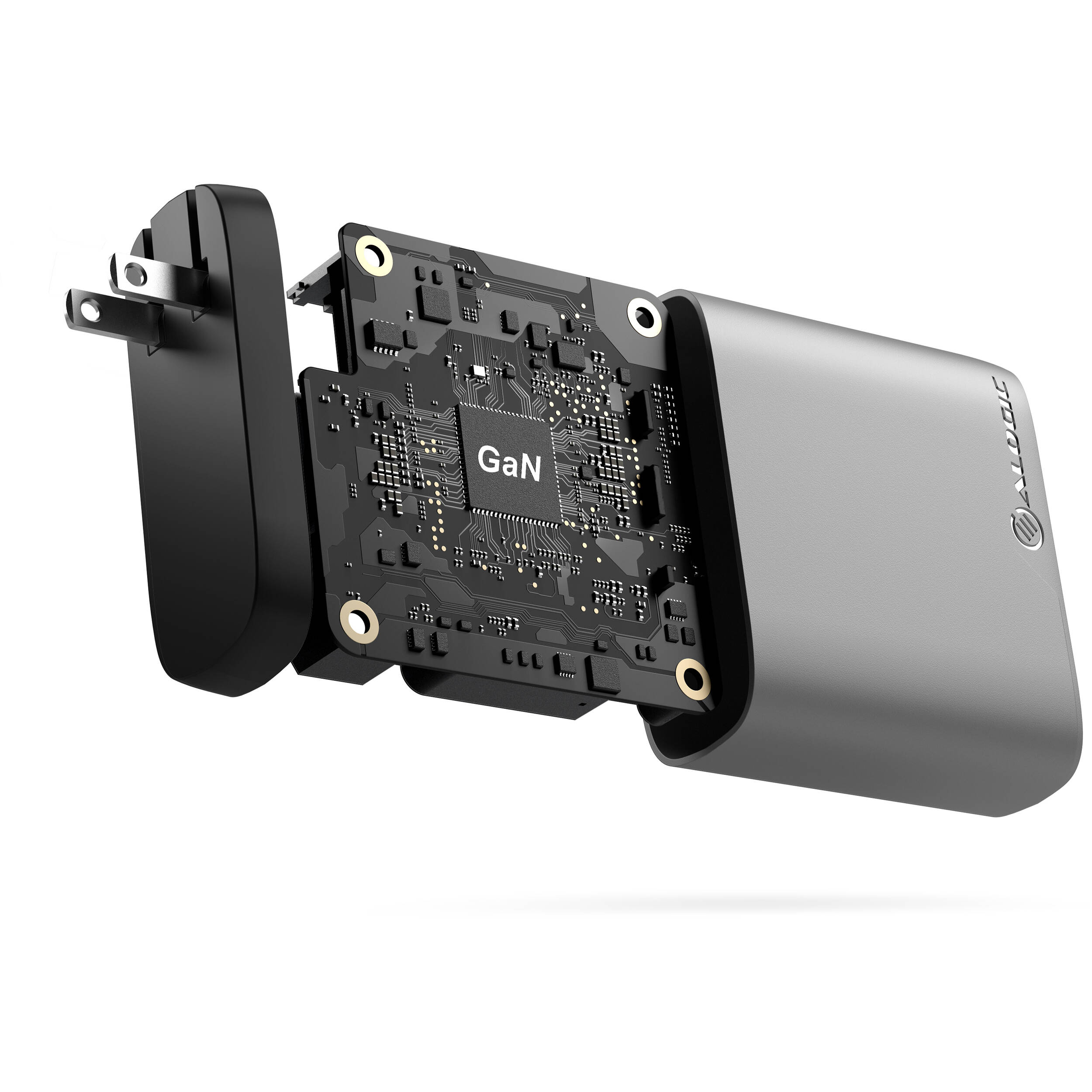 ALOGIC 4X100 Rapid Power 4-port 100W GaN charger in space grey — view 3