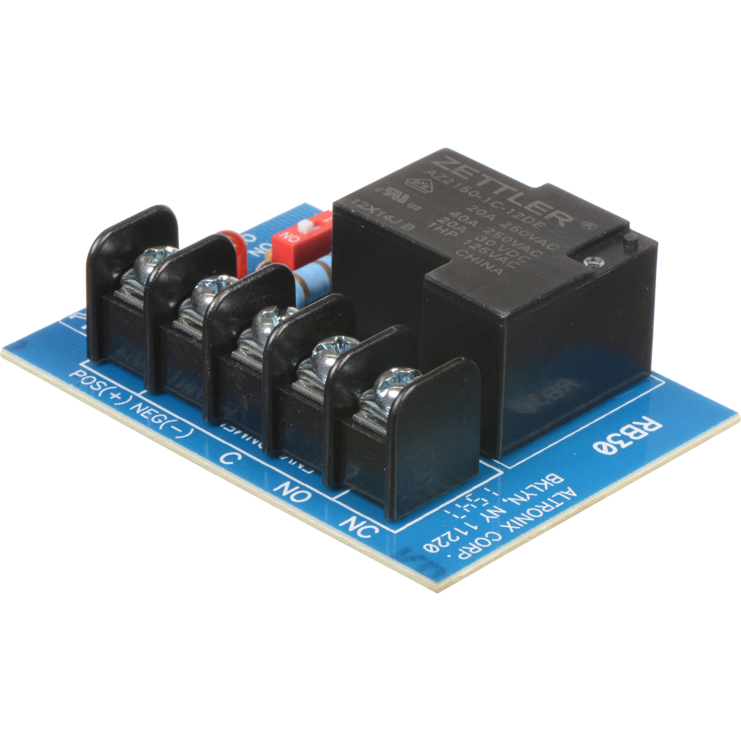Altronix RB30 relay module for 12V or 24V SPDT switching up to 30A — view 2