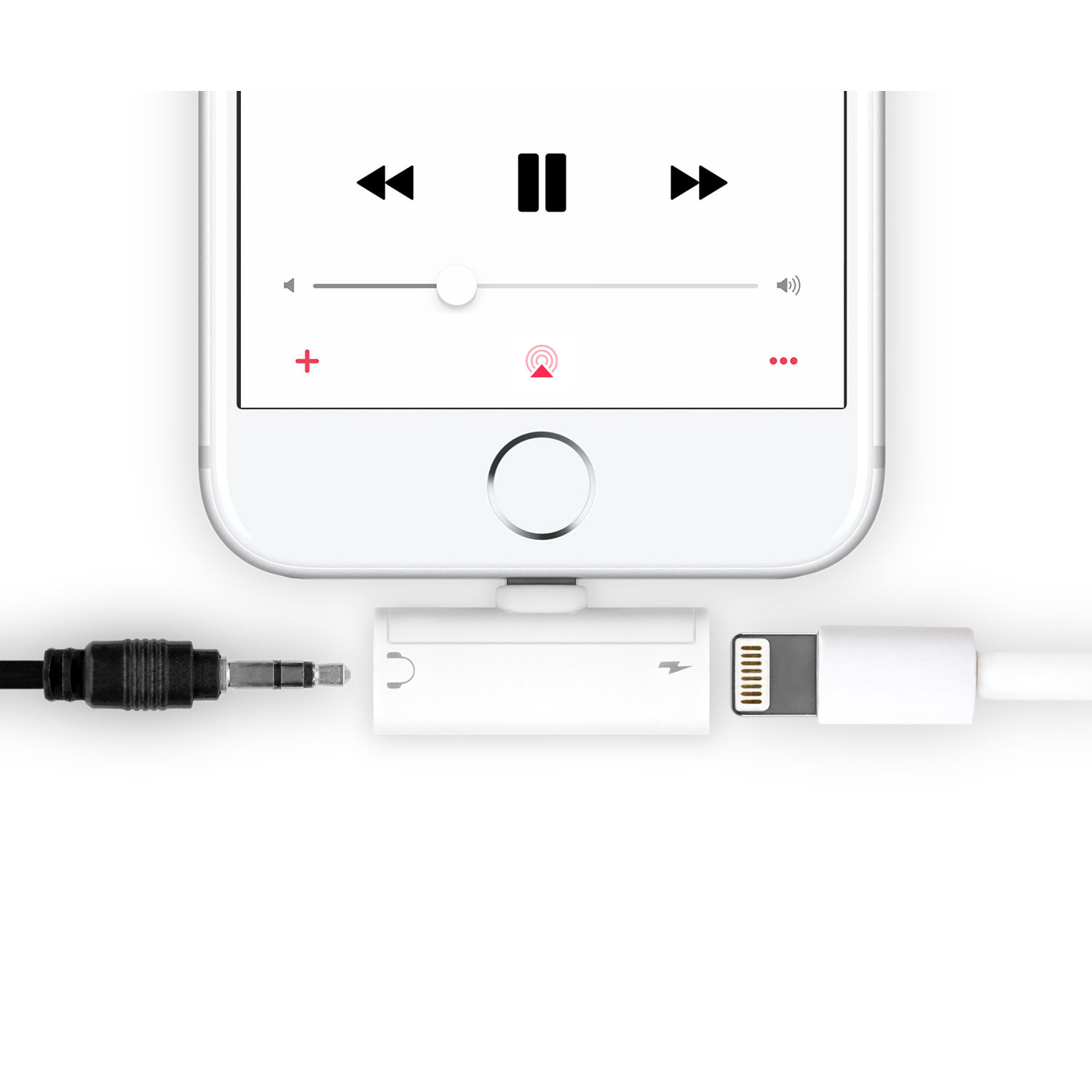 Aluratek ADLA01F 3.5 mm to Lightning adapter for iPhone and iPad audio connectivity — view 3