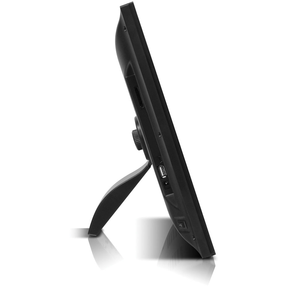 Aluratek 15-inch hi-res digital photo frame with 4 GB memory for office or home display — view 2