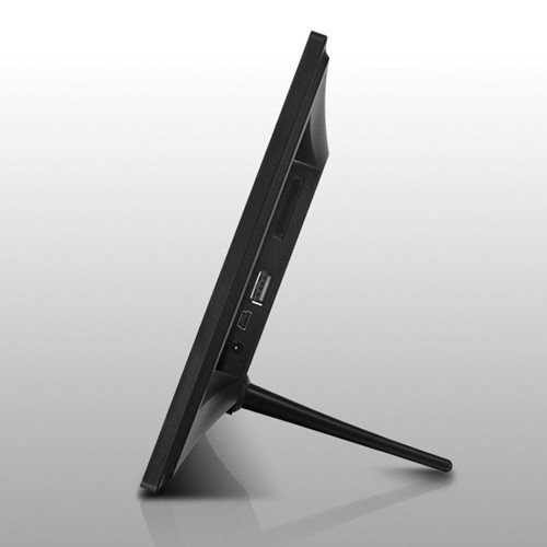 Aluratek 10 inch digital photo frame with motion sensor and 4 GB memory on a desktop stand — view 6