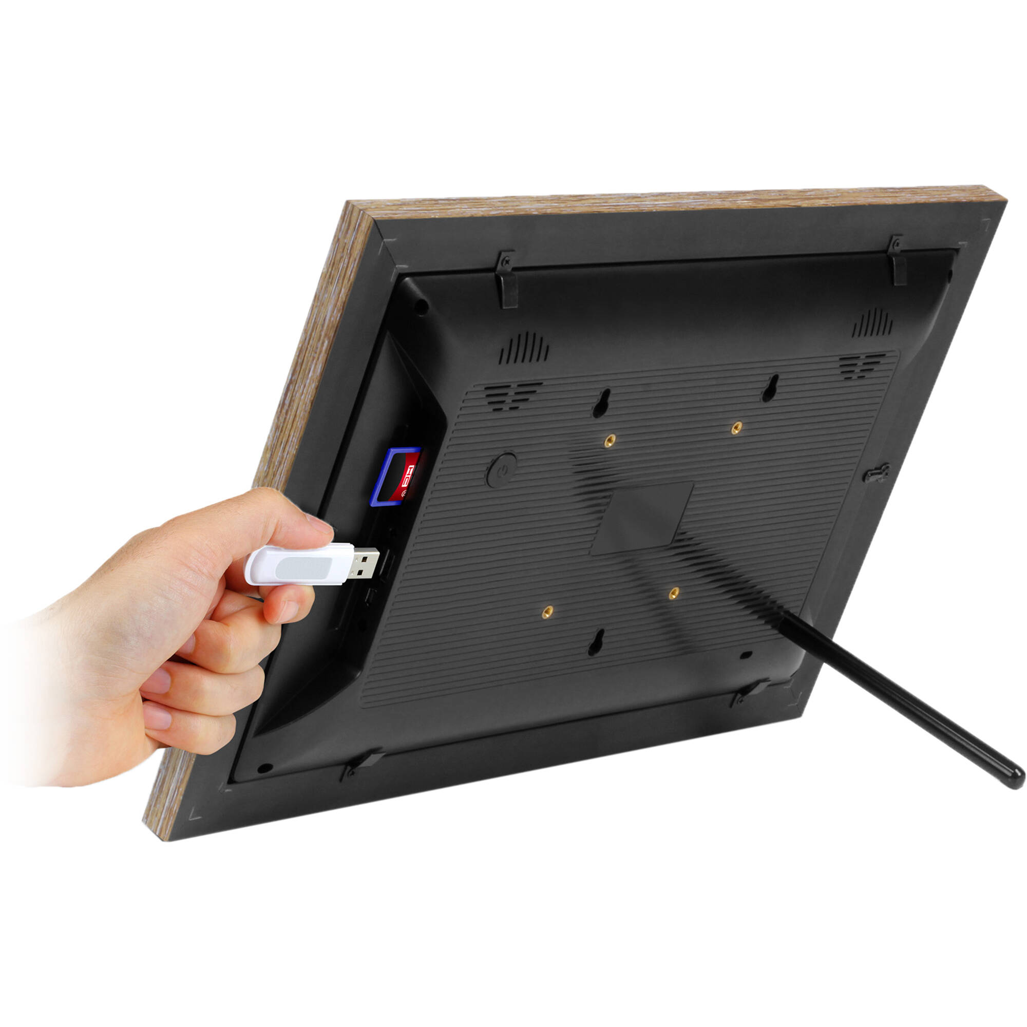 Aluratek 13.3 inch Wi‑Fi digital photo frame with touchscreen IPS display and 16 GB memory — view 3