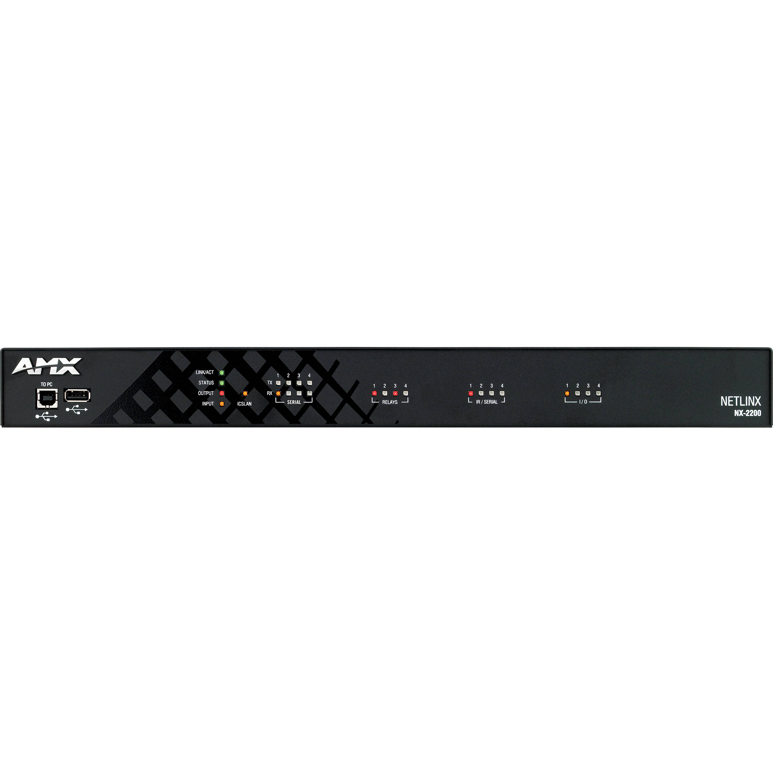 AMX NX-2200 NetLinx NX integrated controller with dual NICs and multiple control ports — view 3