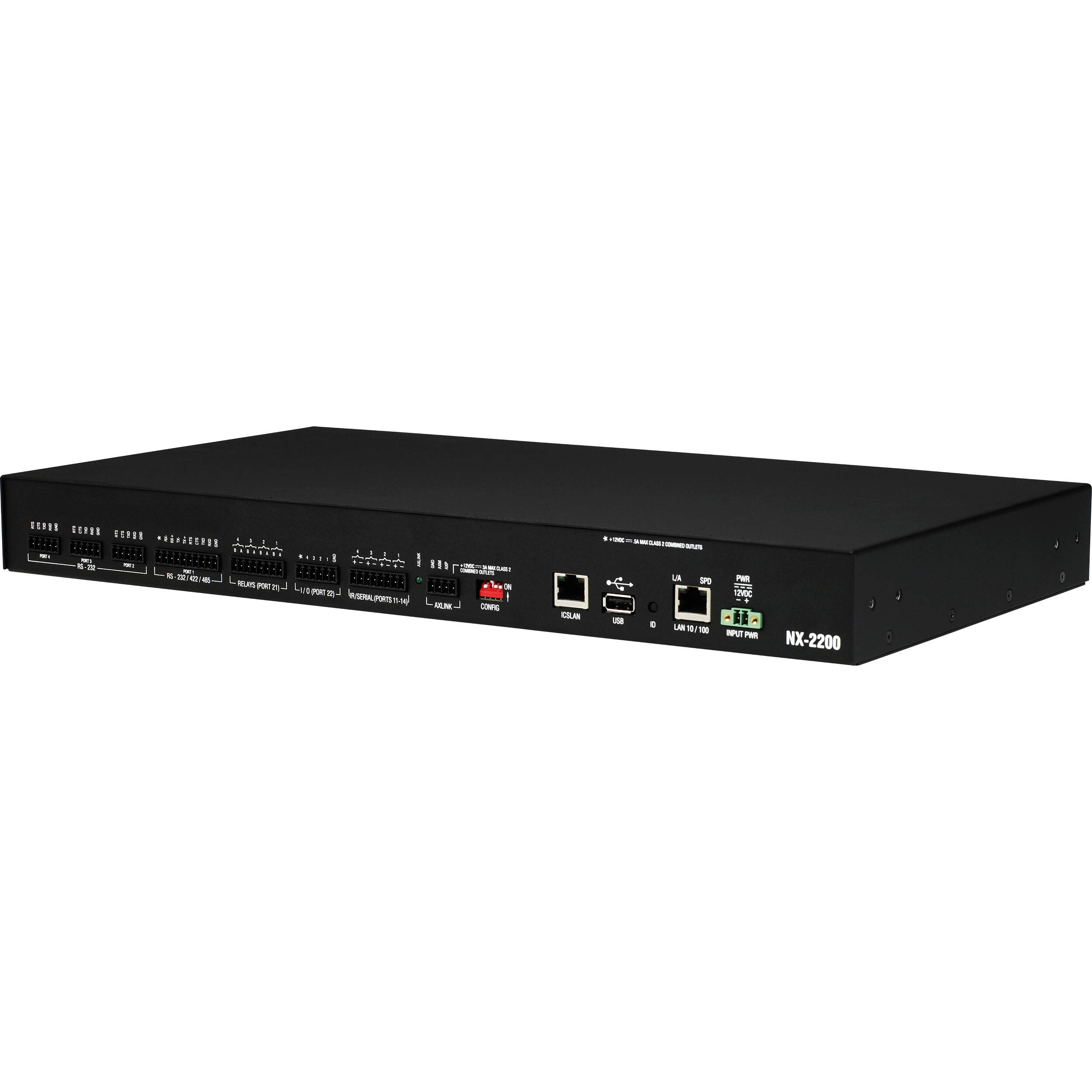 AMX NX-2200 NetLinx NX integrated controller with dual NICs and multiple control ports — view 8