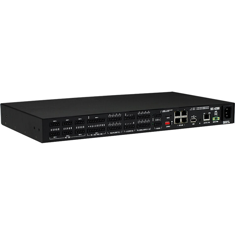 AMX NX-4200 NetLinx NX integrated controller with 8 serial ports, 8 IR ports, and dual NIC — view 5