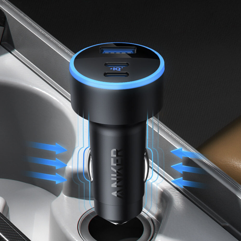 Anker 335 Car Charger 67W compact dual-port car charger for mobile device charging — view 5