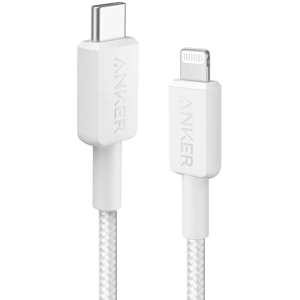 ANKER 6FT BRAIDED CABLE WHITE USB-C TO LIGHTNING — view 2