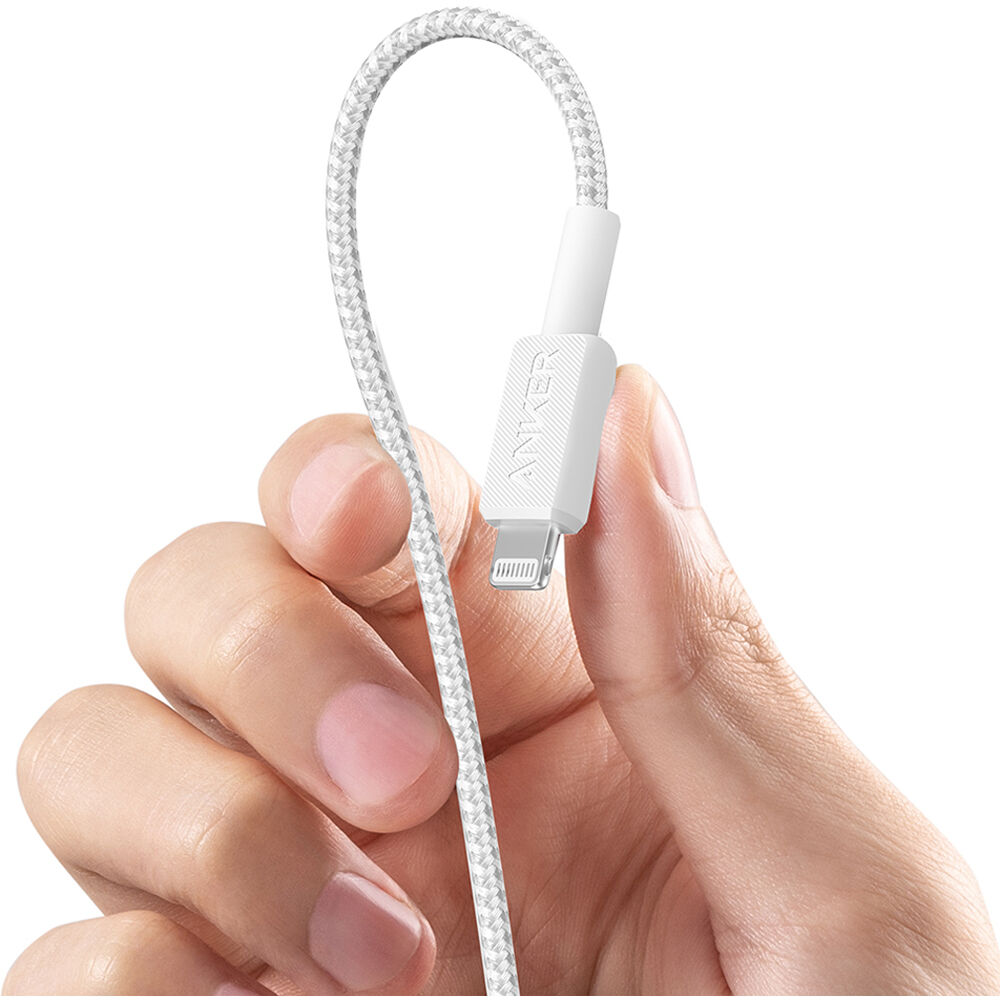 ANKER 6FT BRAIDED CABLE WHITE USB-C TO LIGHTNING — view 3