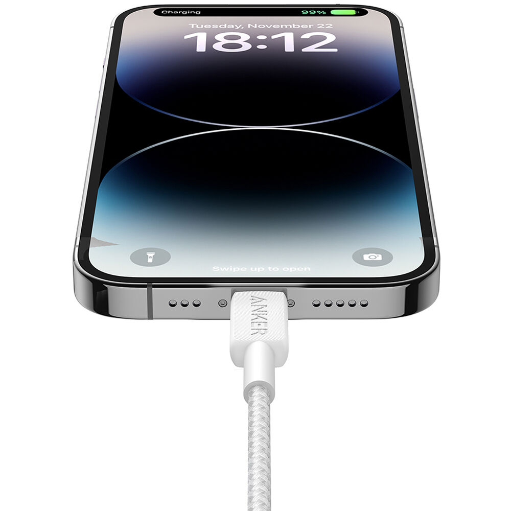 ANKER 6FT BRAIDED CABLE WHITE USB-C TO LIGHTNING — view 5
