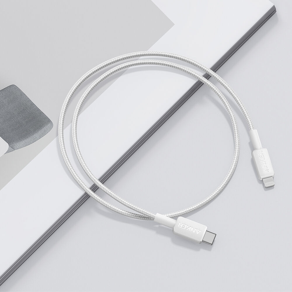 ANKER 6FT BRAIDED CABLE WHITE USB-C TO LIGHTNING — view 8