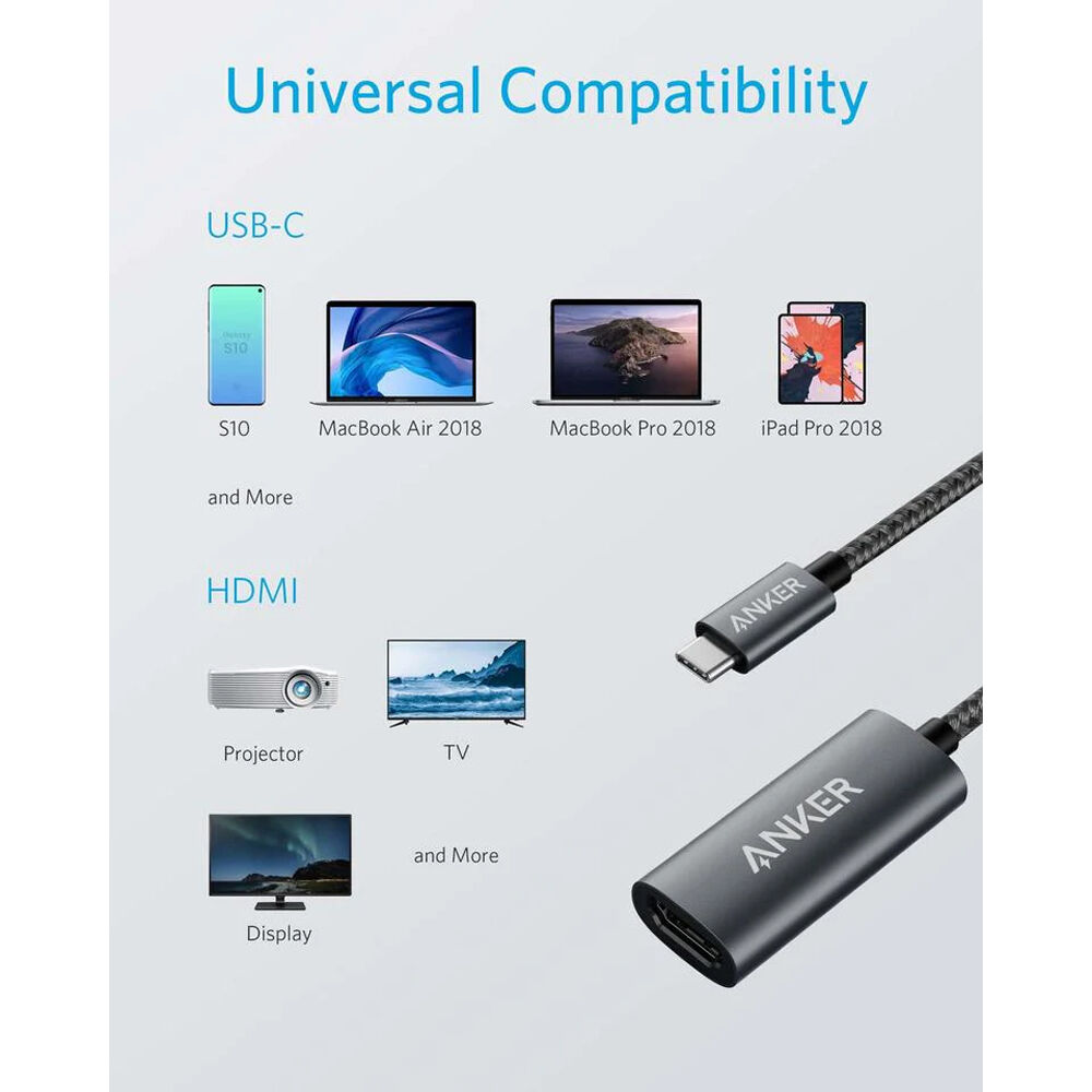 ANKER ANKER USB-C TO HDMI ADAPTOR GRAY 4K — view 2