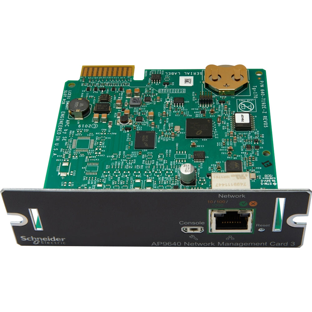 APC AP9640 UPS Network Management Card for remote UPS monitoring and PowerChute Network Shutdown — view 2