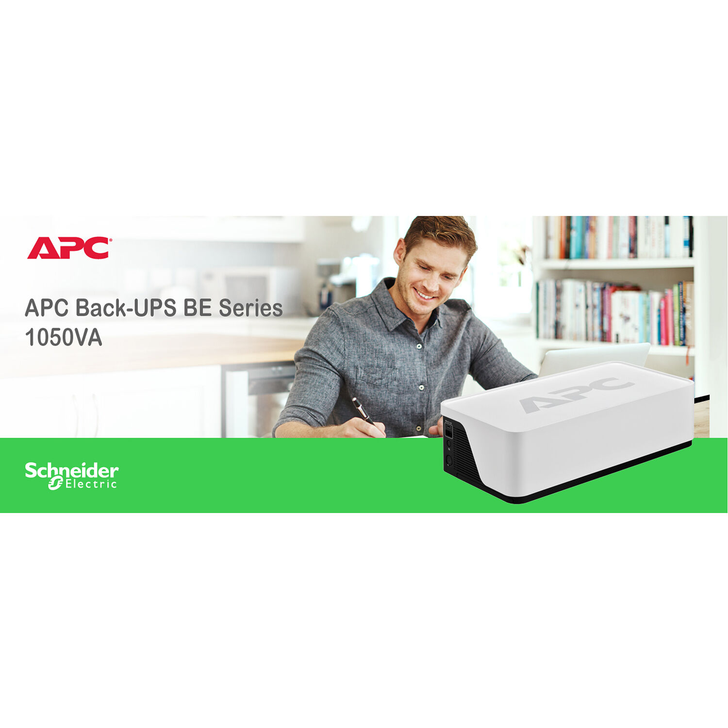 APC Back-UPS BE1050G3 desktop UPS with 8 outlets and 120 V battery backup — view 18