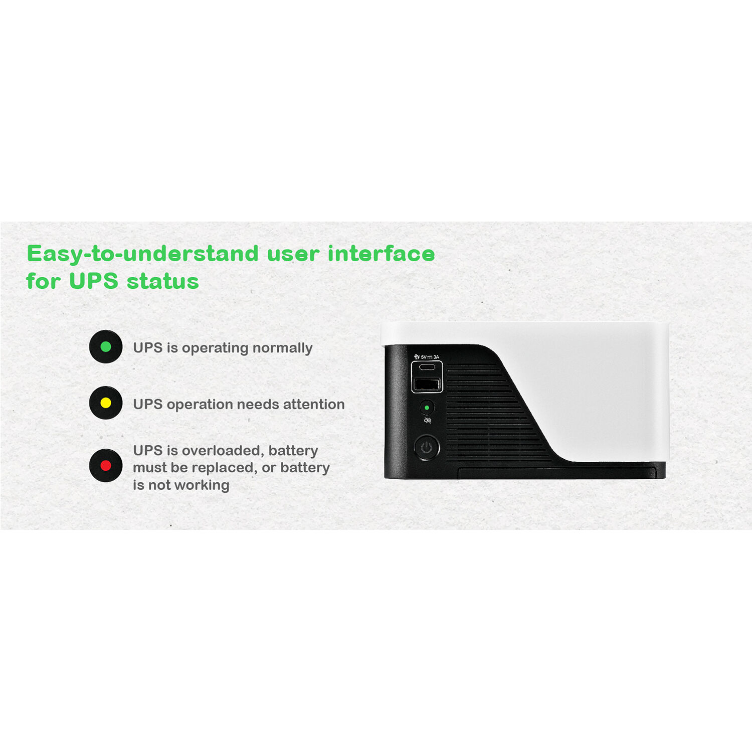 APC Back-UPS BE500G3 desktop UPS with 6 outlets and 500 VA capacity — view 10