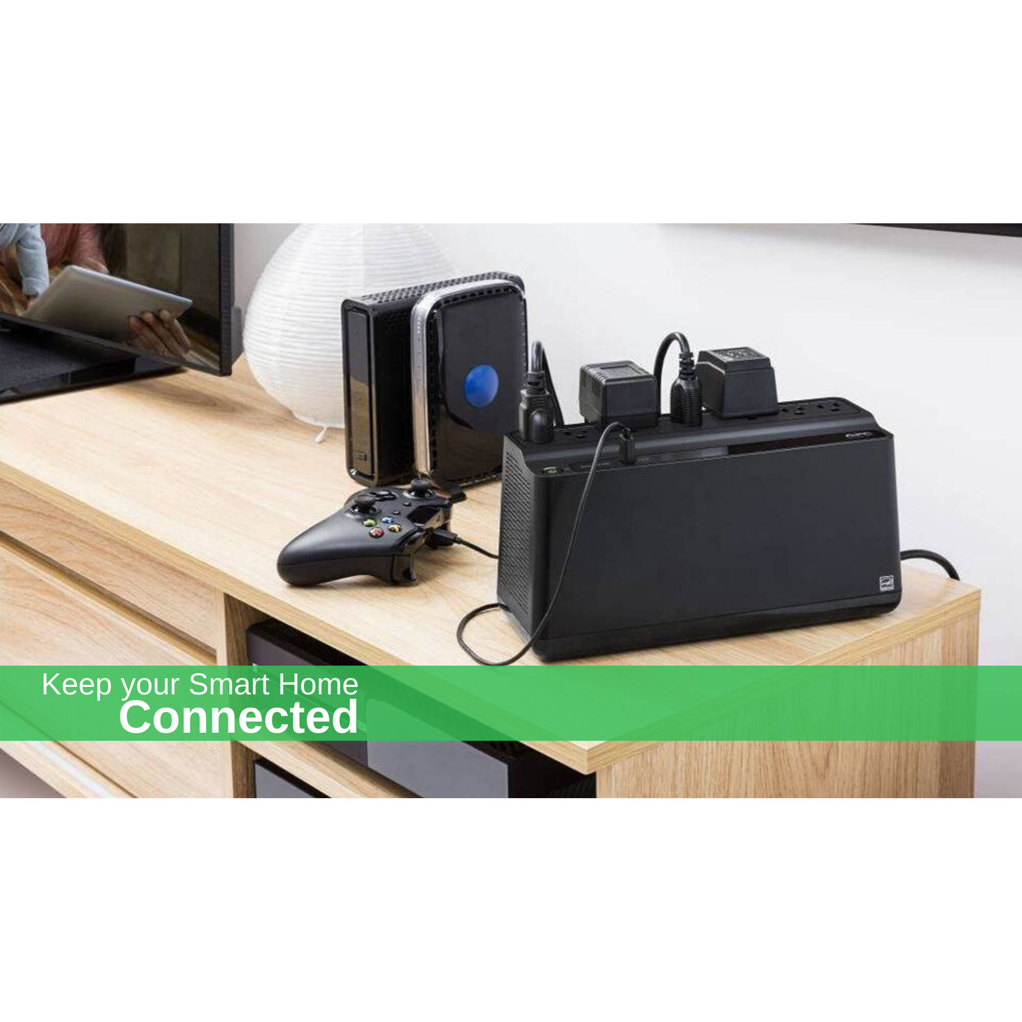 APC Back-UPS 850VA tower UPS with 2 USB charging ports for desktop power backup — view 5