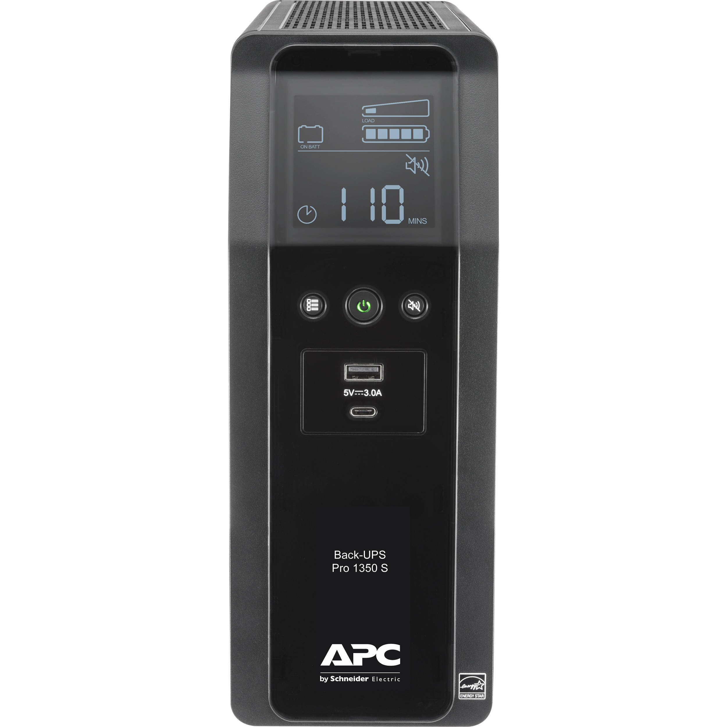 APC Back-UPS BR1350MS tower UPS with 10 outlets and 120V battery backup protection — view 2