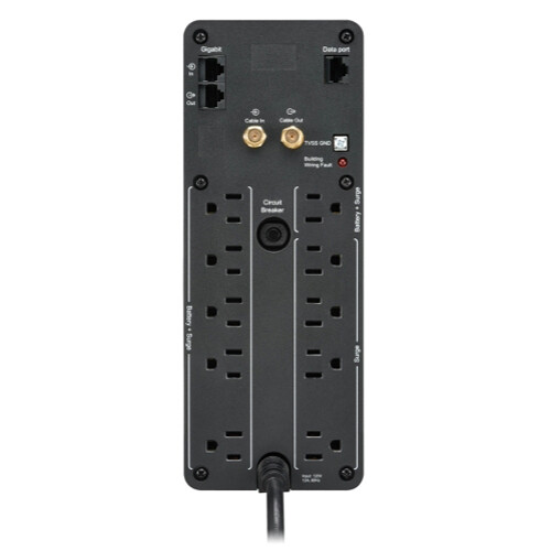 APC Back-UPS Pro BR1500MS2 desktop UPS with 1,500 VA capacity, LCD, and 10 outlets — view 4