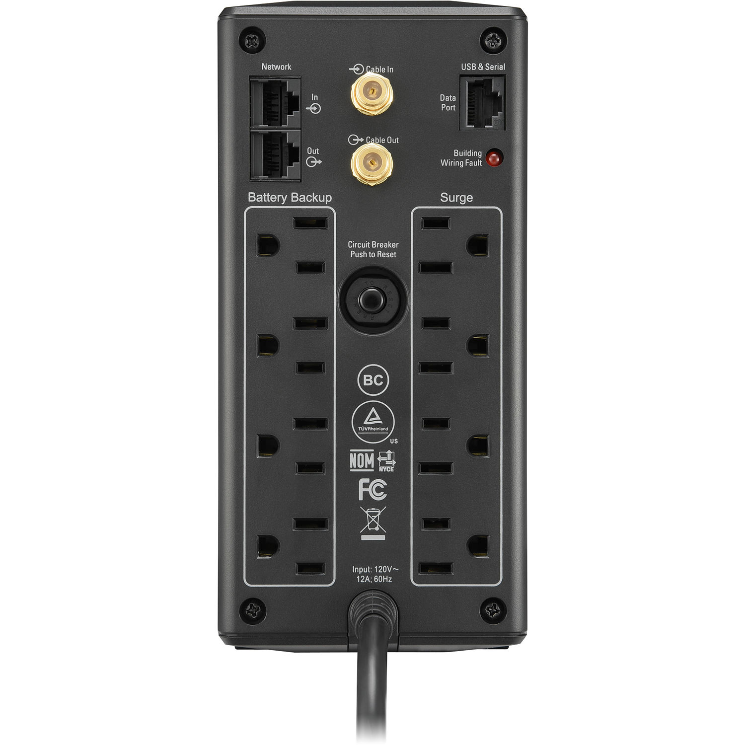 APC Back-UPS Pro BX1000M 1,000 VA desktop UPS with 8 outlets and AVR — view 3
