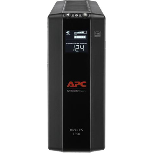 APC Back-UPS BX1350M 1,350 VA compact tower UPS with LCD and 5 NEMA 5-15R outlets — view 2