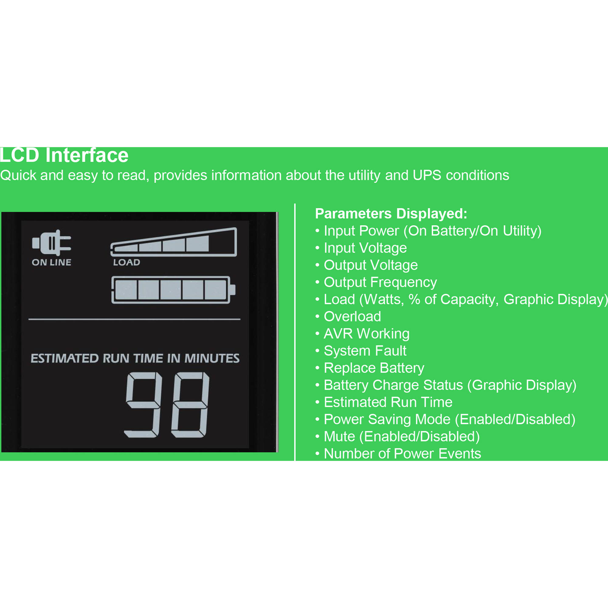 APC Back-UPS BX1350M 1,350 VA compact tower UPS with LCD and 5 NEMA 5-15R outlets — view 5