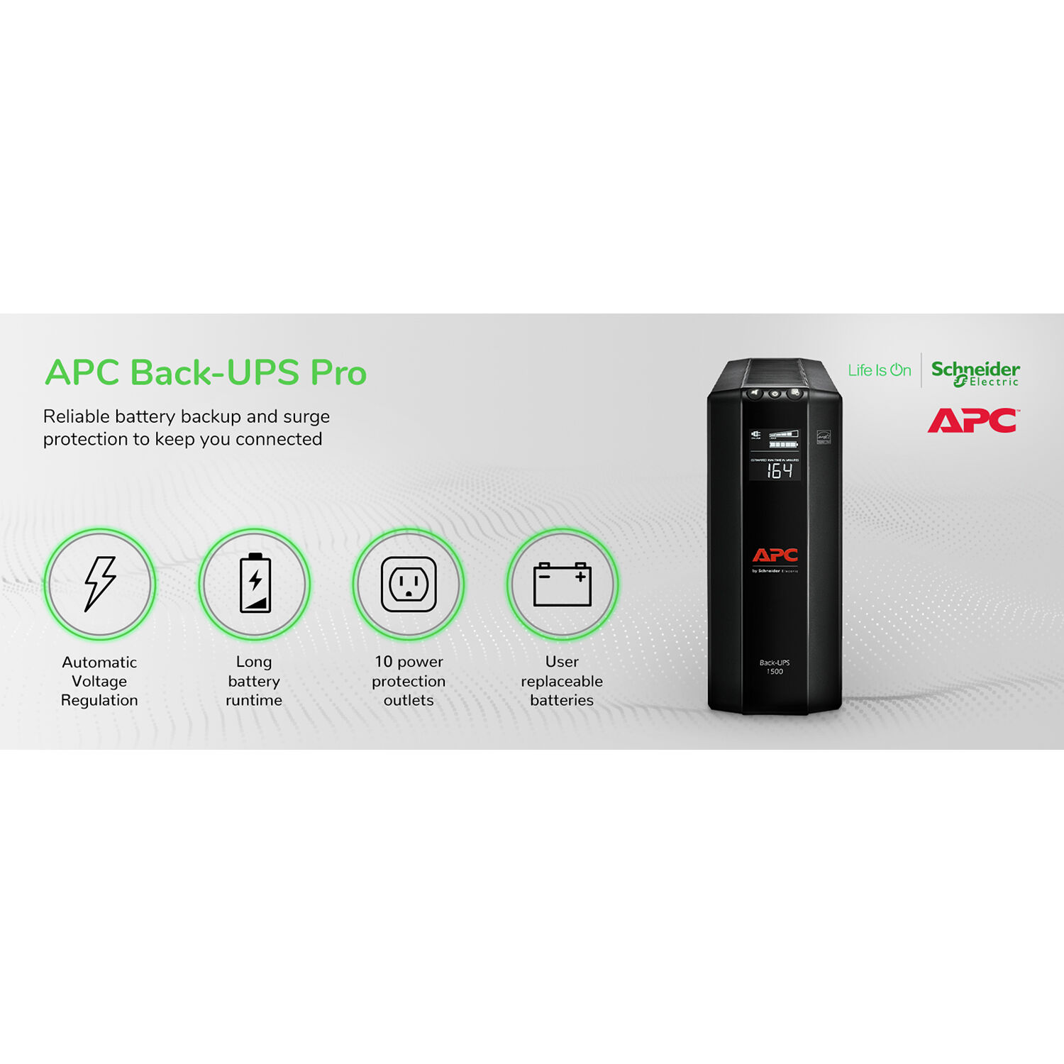 APC Back-UPS Pro BX1500M 1,500 VA desktop UPS with AVR and 10 outlets — view 14